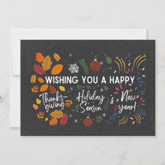 THANKSGIVING, CHRISTMAS, NEW YEAR | Multi Holiday Card