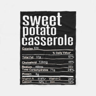 Thanksgiving Christmas Sweet Potato Cerole Nutriti Fleece Blanket