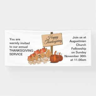 THANKSGIVING Church Service Banner