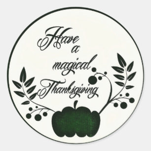 Thanksgiving Classic Round Sticker