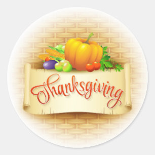 Thanksgiving  classic round sticker