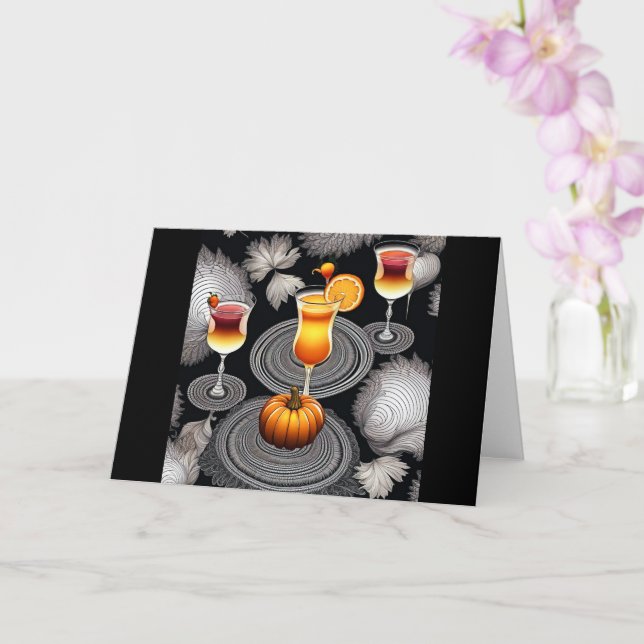 Thanksgiving Cocktails Card (Orchid)