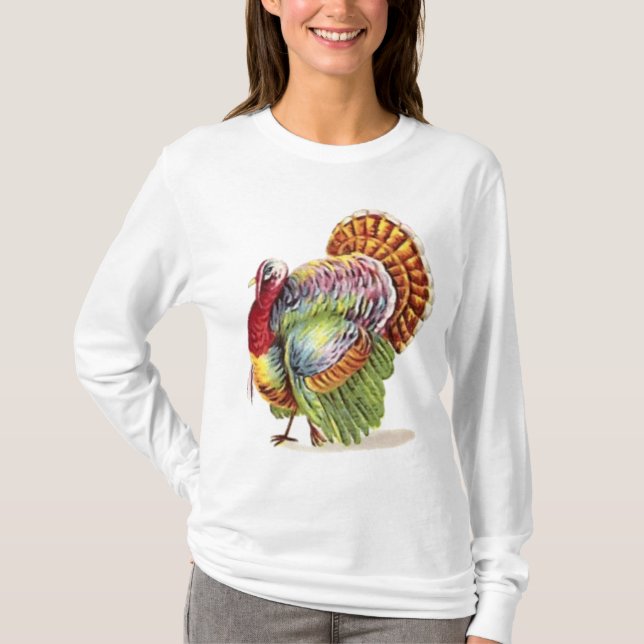 Thanksgiving Colourful Turkey Shirt (Front)