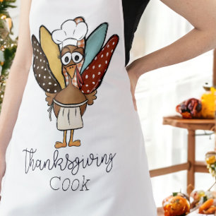 Thanksgiving Cook Funny Girl Turkey Chef Apron