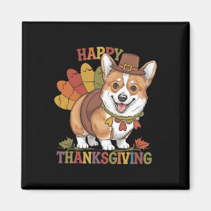 Thanksgiving Corgi Dog Turkey Magnet