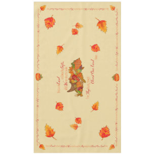 Thanksgiving Cornucopia Blessing Prayer Tablecloth