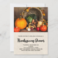 Thanksgiving Cornucopia Bountiful Harvest Dinner