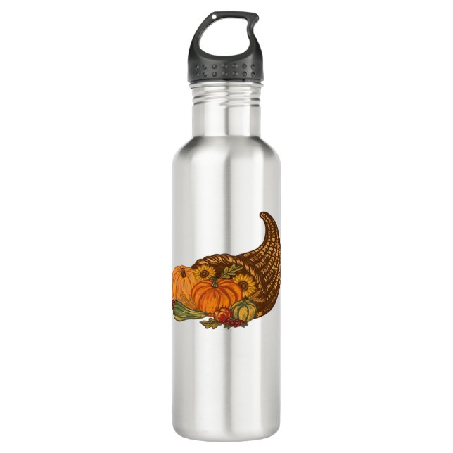Thanksgiving Cornucopia Classic T-Shirt 710 Ml Water Bottle (Front)