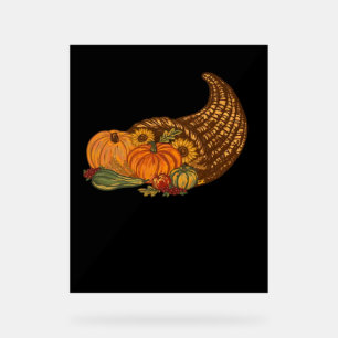 Thanksgiving Cornucopia Classic T-Shirt Acrylic Sign