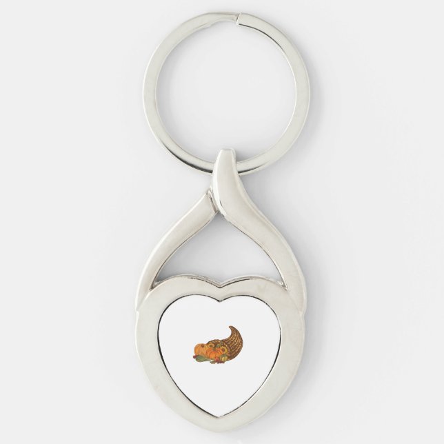 Thanksgiving Cornucopia Classic T-Shirt Key Ring (Front)