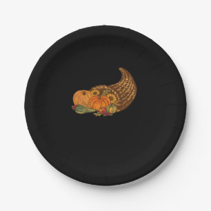 Thanksgiving Cornucopia Classic T-Shirt Paper Plate