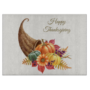 Thanksgiving Cornucopia Cutting Board