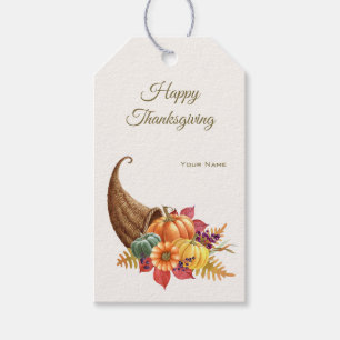 Thanksgiving Cornucopia Gift Tag