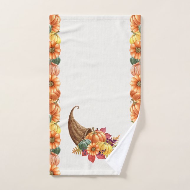 Thanksgiving Cornucopia Hand Towel (Hand Towel)