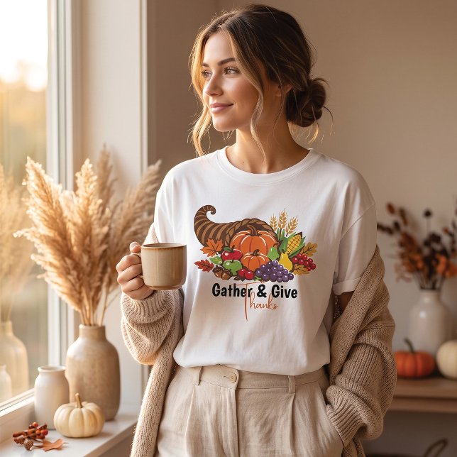 Thanksgiving Cornucopia Harvest T-Shirt (Creator Uploaded)