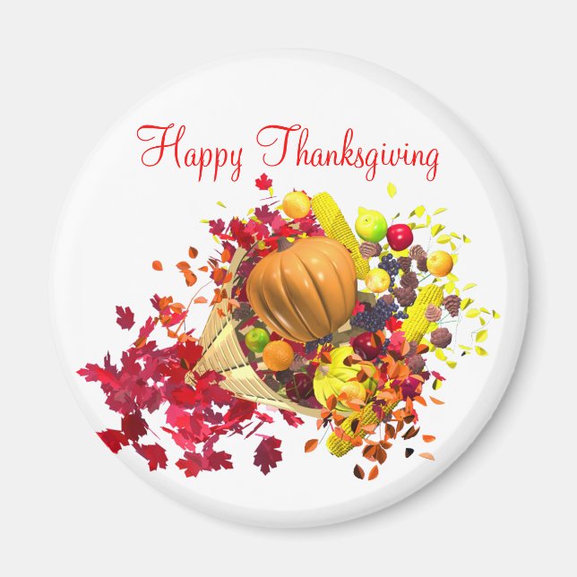Thanksgiving Cornucopia Magnet (Front)