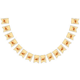 Thanksgiving cornucopia on cream bunting banner