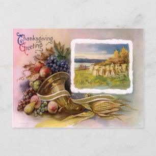 Thanksgiving Cornucopia Postcard