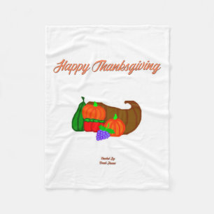 Thanksgiving Cornucopia Small Fleece Blanket