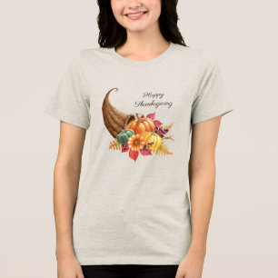 Thanksgiving Cornucopia Women's T-Shirt Tri-Blend Shirt