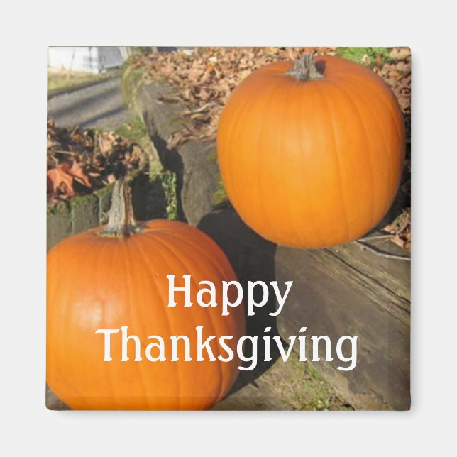 Thanksgiving Country Pumpkins Magnet (Front)