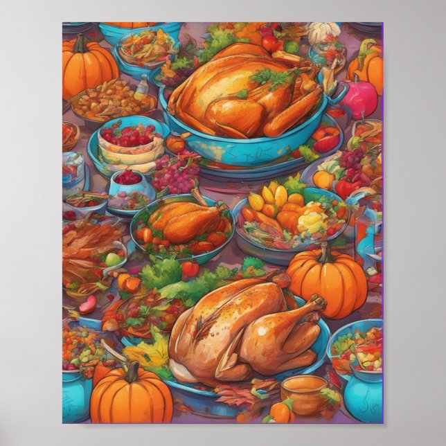 Thanksgiving Creative Food Poster Art (Front)