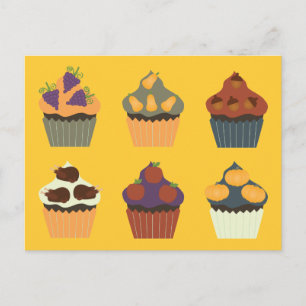 Thanksgiving Cupcakes Holiday Postcard