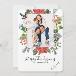 Thanksgiving Custom Photo  Holiday Card