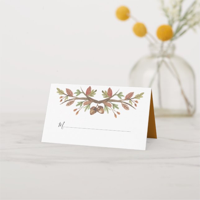 THANKSGIVING CUTE FALL FOLIAGE PLACE CARDS (Front)