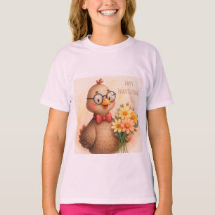 Thanksgiving, Cute Fun Turkey Happy Thanksgiving T-Shirt