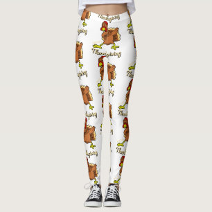 thanksgiving dabbing turkey leggings