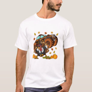 Thanksgiving Dabbing Turkey Monster Truck  T-Shirt
