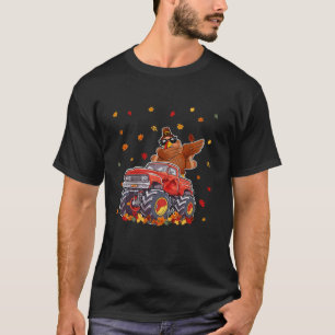 Thanksgiving Dabbing Turkey Riding Monster Truck B T-Shirt