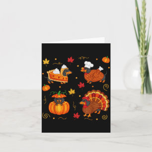 Thanksgiving Dachshund Weiner Dog Turkey Cute Pump Card
