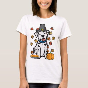 Thanksgiving Dalmatian Cute Fall Autumn Dog Men Wo T-Shirt