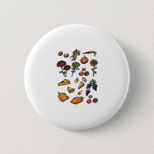 Thanksgiving day autumn attributes Classic T-Shirt 6 Cm Round Badge