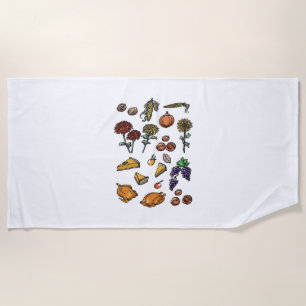 Thanksgiving day autumn attributes Classic T-Shirt Beach Towel