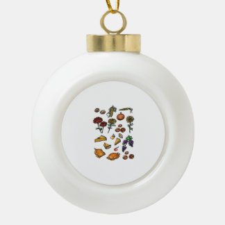 Thanksgiving day autumn attributes Classic T-Shirt Ceramic Ball Christmas Ornament