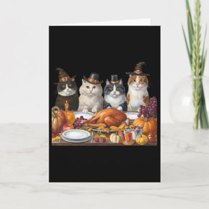 Thanksgiving Day Cat Squad Turkey Gifts For Men Wo Card