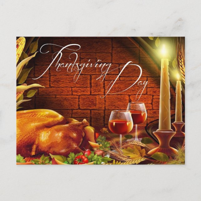 Thanksgiving Day Dinner Postcard (Front)