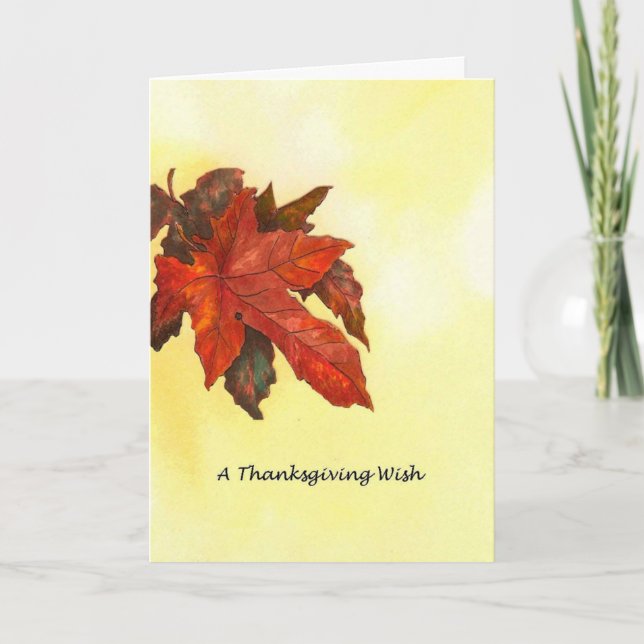 Thanksgiving Day Greeting Card (Front)
