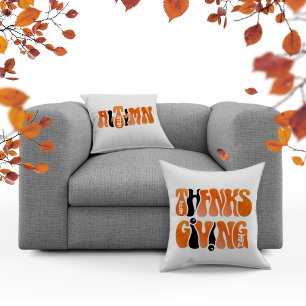 Thanksgiving day hello autumn modern THROW PILLOW