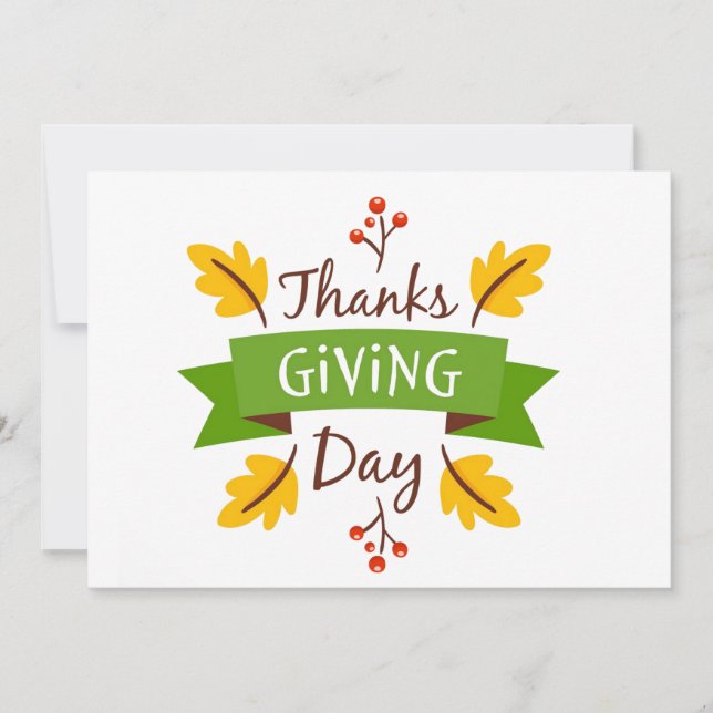 Thanksgiving Day Holiday Card (Front)