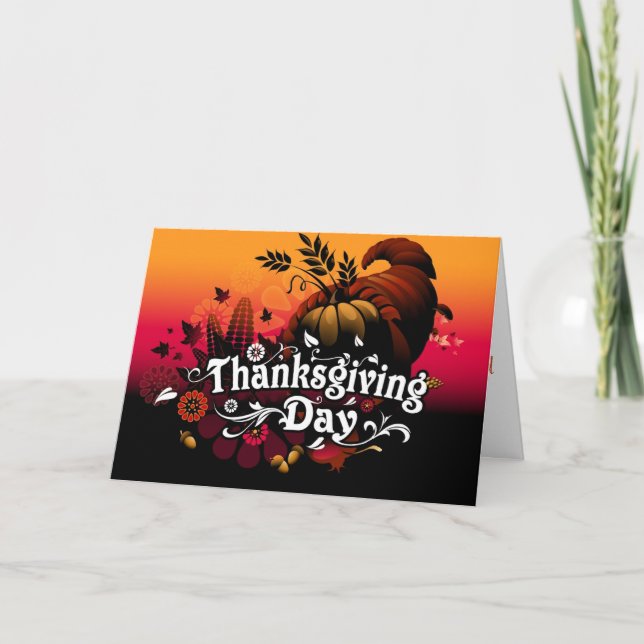 Thanksgiving Day Holiday Card (Front)