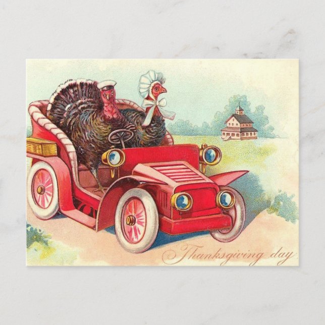 Thanksgiving Day Holiday Postcard (Front)