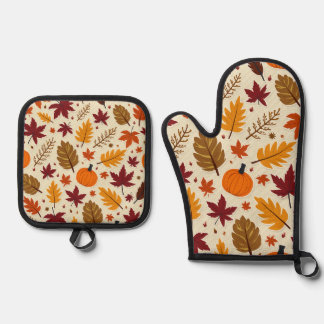 Thanksgiving Day Oven Mitt and Pot Holders Oven Mitt & Pot Holder Set