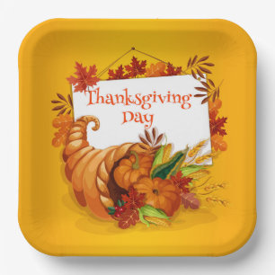 Thanksgiving Day  Paper Plate