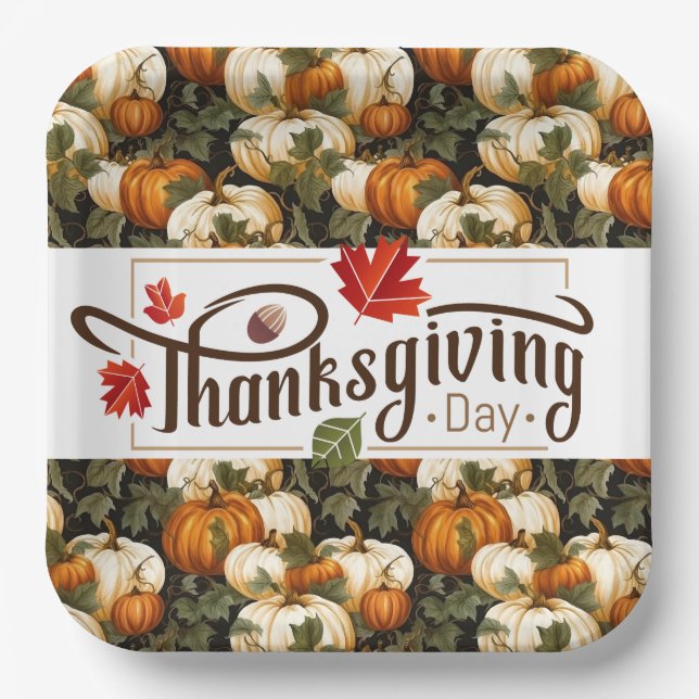Thanksgiving Day  Paper Plate (Front)