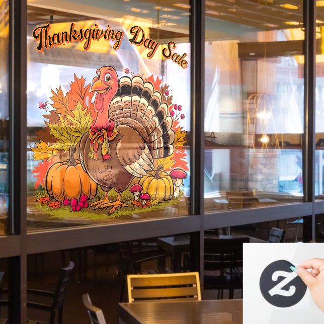Thanksgiving Day Sale Fall Harvest Graphic  (Restaurant Window)