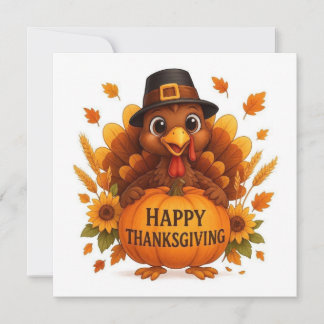 Thanksgiving day turkey card